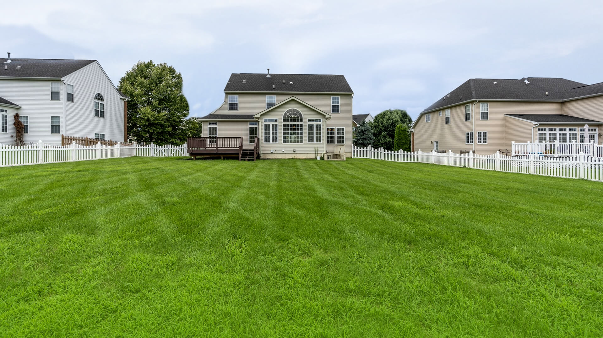 House with beautiful lawn